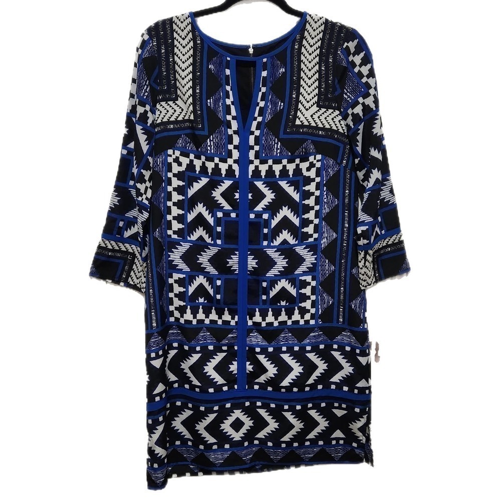 Sheath Dress Women's Size 10 VINCE CAMUTO 3/4‎ Sleeve Abstract Print Party Date